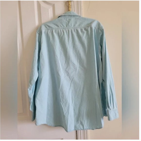 Carhartt men's button down blue long sleeves shirt size XL - Picture 4 of 8